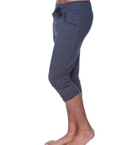 4-rth Mens Cuffed Yoga Pants (Solid Charcoal)