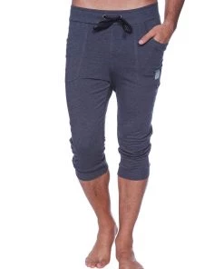 4-rth Mens Cuffed Yoga Pants (Solid Charcoal)