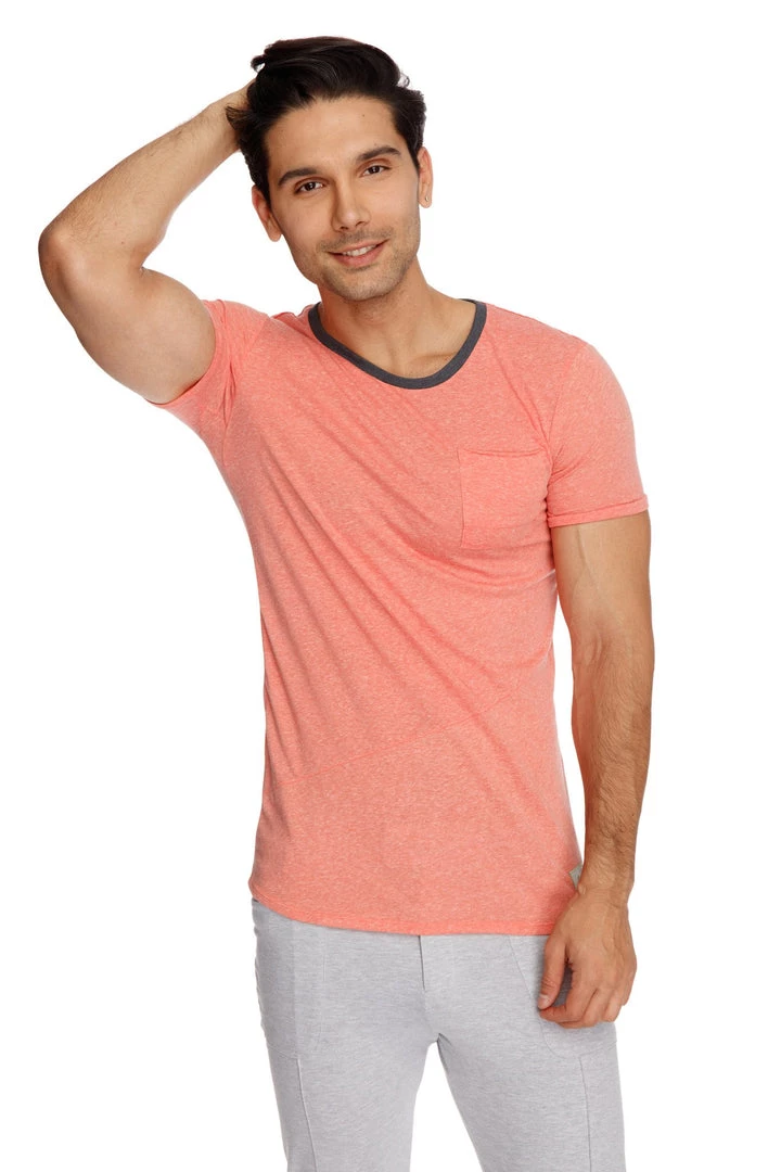 4-rth Perfect Pocket Crew-Neck Tee (Apricot Slub)