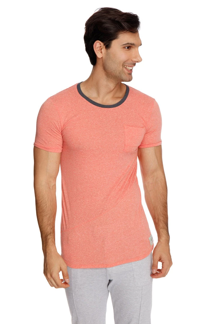 4-rth Perfect Pocket Crew-Neck Tee (Apricot Slub)
