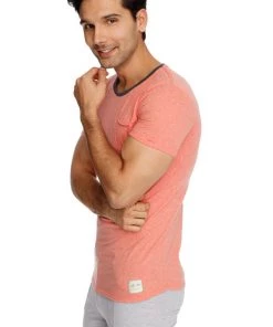 4-rth Perfect Pocket Crew-Neck Tee (Apricot Slub)