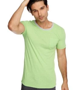 4-rth Perfect Pocket Crew-Neck Tee (Lime Slub)
