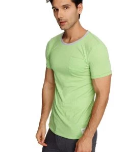 4-rth Perfect Pocket Crew-Neck Tee (Lime Slub)
