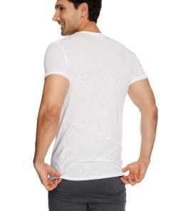 4-rth MEN Perfect Pocket Crew-Neck Tee (White Slub)