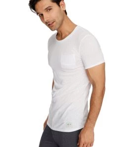 4-rth MEN Perfect Pocket Crew-Neck Tee (White Slub)