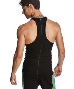 4-rth Racer-back Yoga Tank (Black) MEN