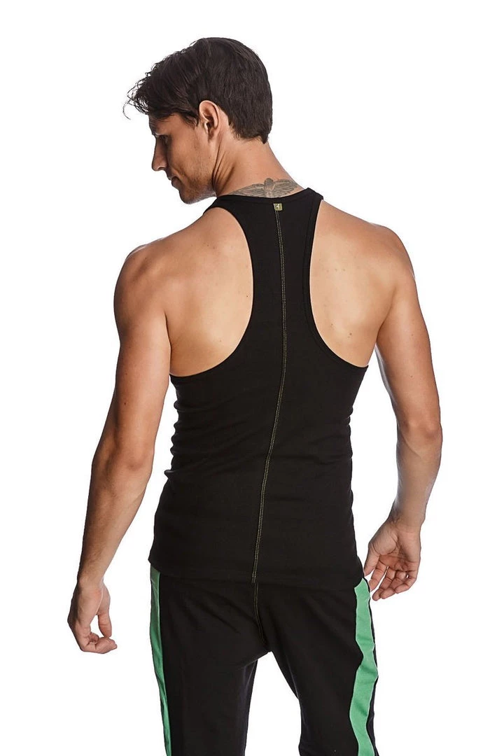 4-rth Racer-back Yoga Tank (Black) MEN