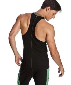4-rth Racer-back Yoga Tank (Black) MEN