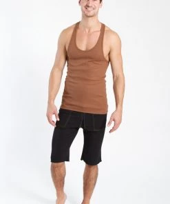 4-rth Racer-back Yoga Tank (Chocolate)