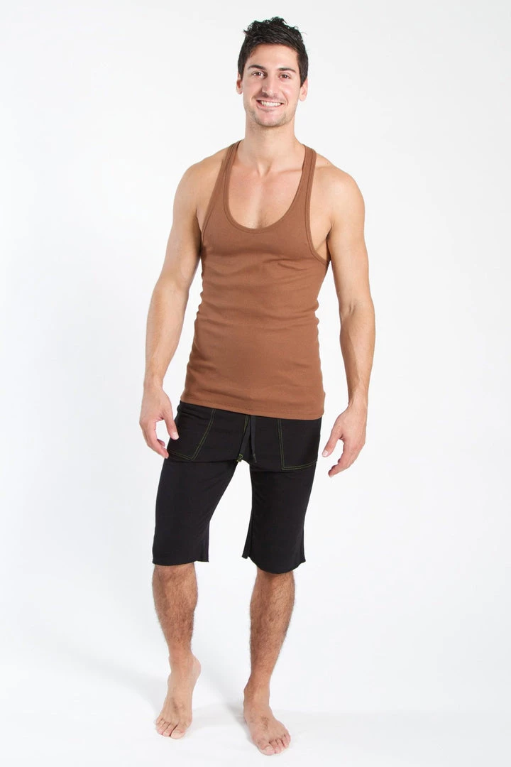 4-rth Racer-back Yoga Tank (Chocolate)