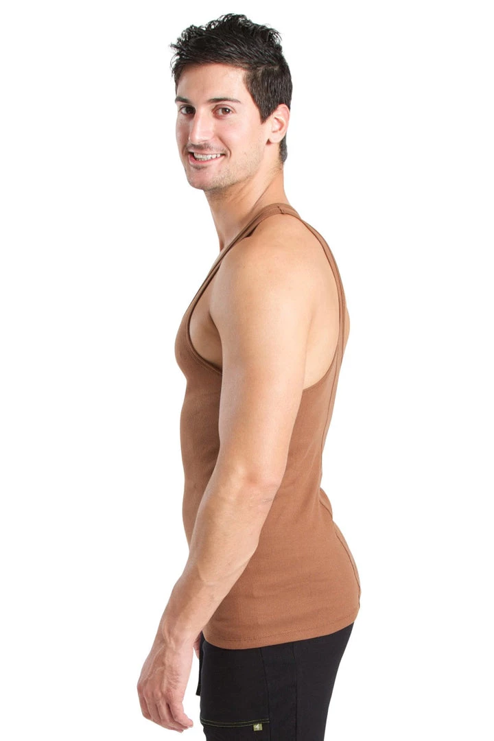 4-rth Racer-back Yoga Tank (Chocolate)