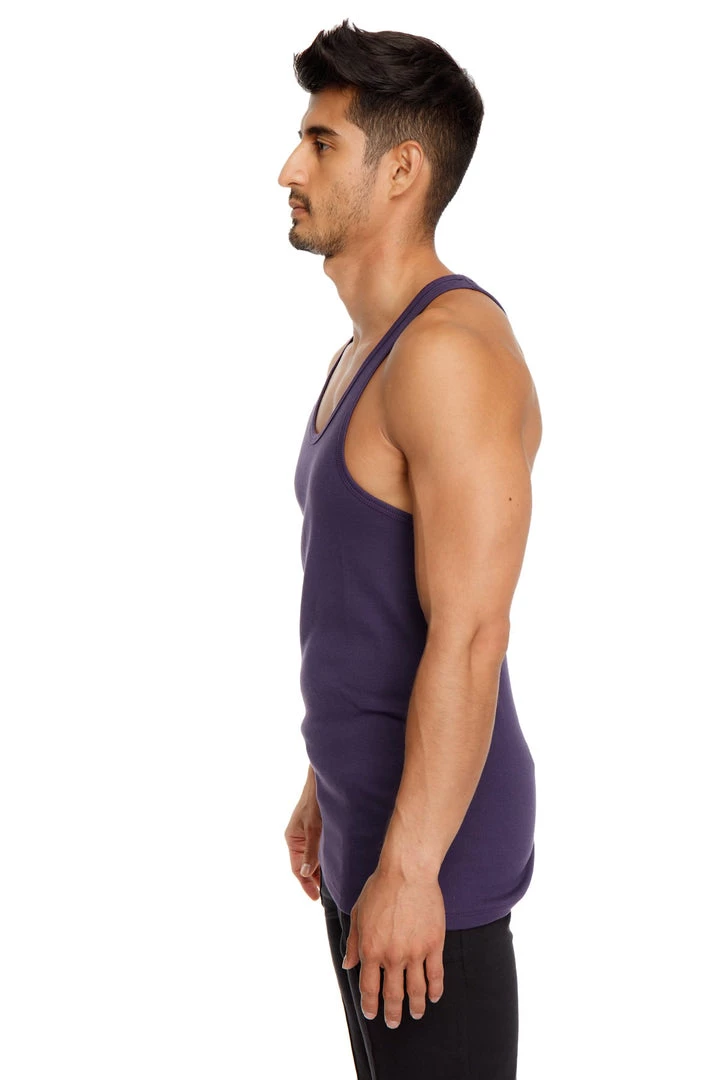 4-rth Racer-back Yoga Tank (Eggplant Purple) MEN