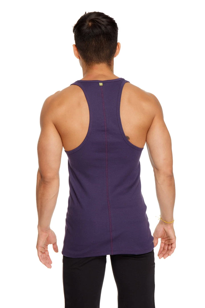 4-rth Racer-back Yoga Tank (Eggplant Purple) MEN