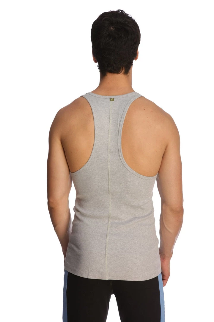 4-rth Racer-back Yoga Tank (Heather Grey)