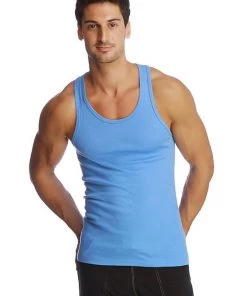 4-rth Racer-back Yoga Tank (Ice Blue)