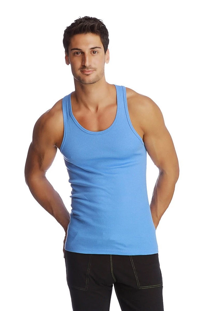 4-rth Racer-back Yoga Tank (Ice Blue)