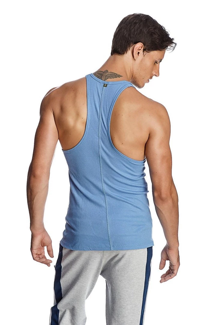 4-rth Racer-back Yoga Tank (Ice Blue)