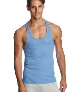 4-rth Racer-back Yoga Tank (Ice Blue)