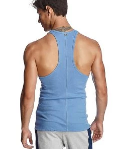 4-rth Racer-back Yoga Tank (Ice Blue)