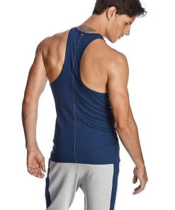 4-rth Racer-back Yoga Tank (Royal Blue) MEN