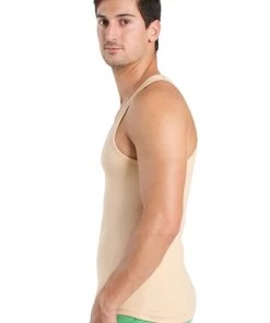 4-rth Racer-back Yoga Tank (Sand Beige) MEN