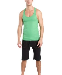 4-rth Racerback Yoga Tank Top (Bamboo Green)
