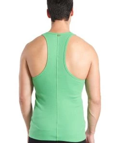 4-rth Racerback Yoga Tank Top (Bamboo Green)
