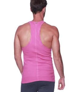 4-rth Racerback Yoga Tank Top (Berry) MEN