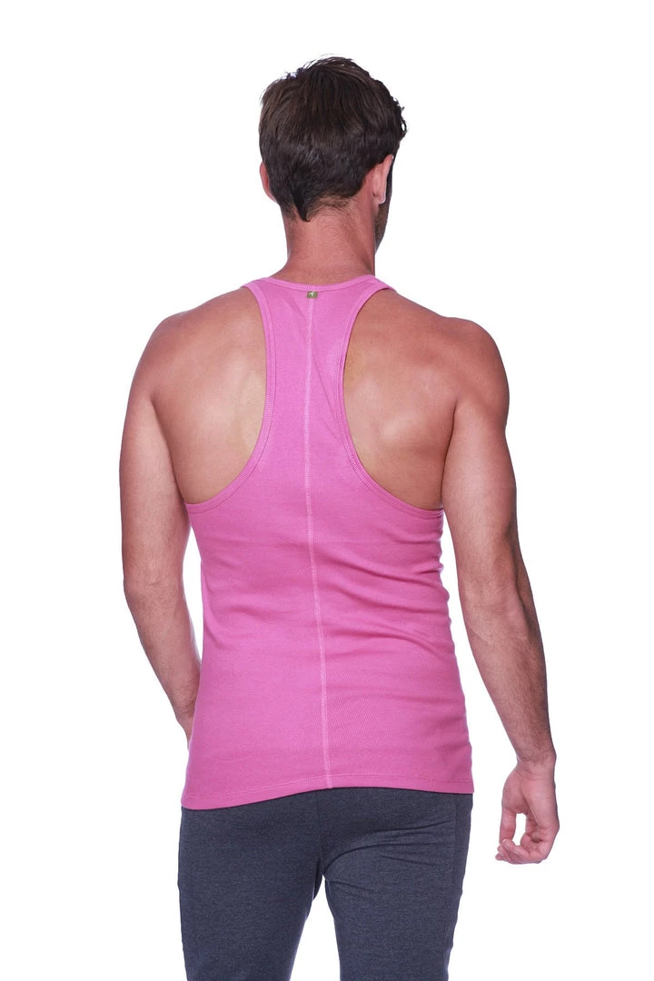 4-rth Racerback Yoga Tank Top (Berry) MEN