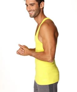 4-rth Racerback Yoga Tank Top (Tropic Yellow)
