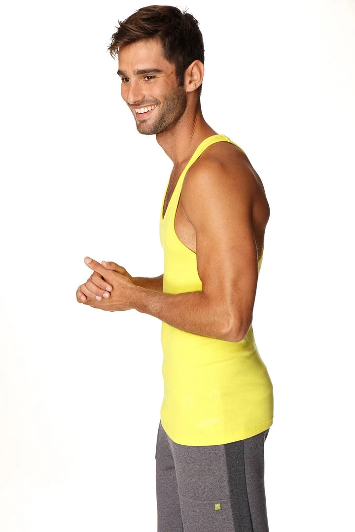4-rth Racerback Yoga Tank Top (Tropic Yellow)