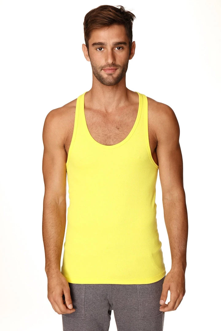 4-rth Racerback Yoga Tank Top (Tropic Yellow)