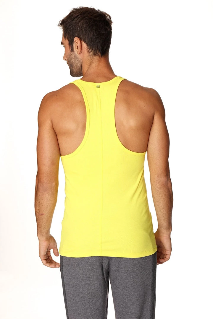 4-rth Racerback Yoga Tank Top (Tropic Yellow)