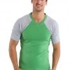 4-rth Raglan Virtual Crew Neck (Bamboo Green W/Grey) MEN