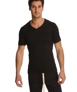 4-rth Raglan Virtual Crew Neck (Black) MEN