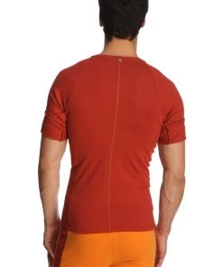 4-rth MEN Raglan Virtual Crew Neck (Cinnabar)