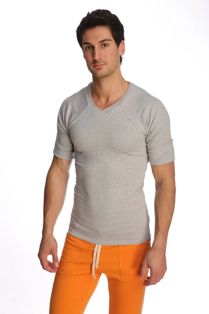 4-rth Raglan Virtual Crew Neck (Heather Grey)