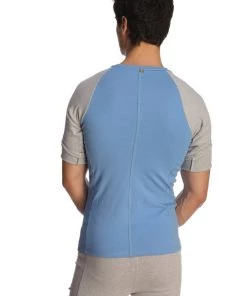 4-rth Raglan Virtual Crew Neck (Ice Blue) MEN