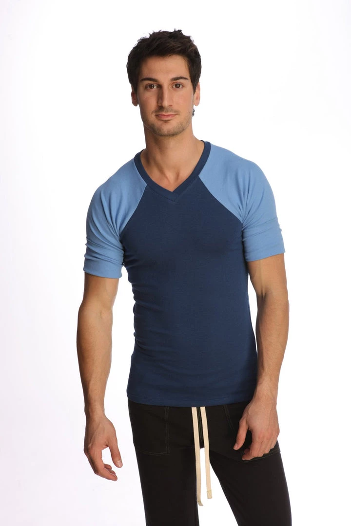 4-rth MEN Raglan Virtual Crew Neck (Royal Blue)