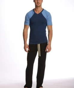 4-rth MEN Raglan Virtual Crew Neck (Royal Blue)