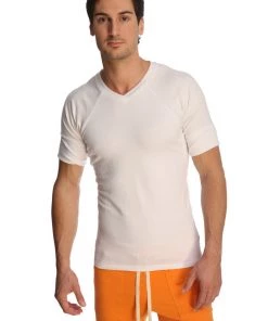 4-rth Raglan Virtual Crew Neck (White) MEN