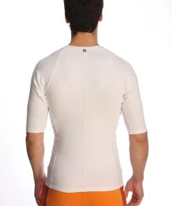 4-rth Raglan Virtual Crew Neck (White) MEN