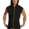 4-rth Sleeveless Yoga Hoodie (Black) MEN