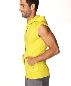 4-rth Sleeveless Yoga Hoodie (Tropic Yellow)