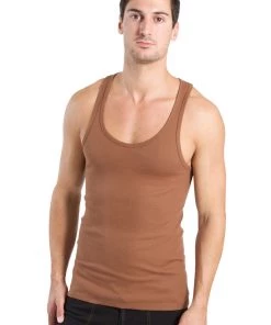 4-rth MEN Sustain Tank Top (Chocolate Brown)