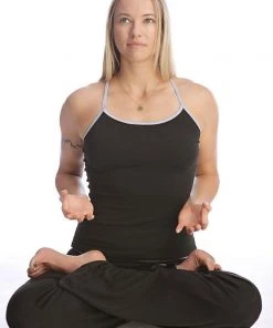 4-rth Sustain Yoga Halter (Black) Halter Tops