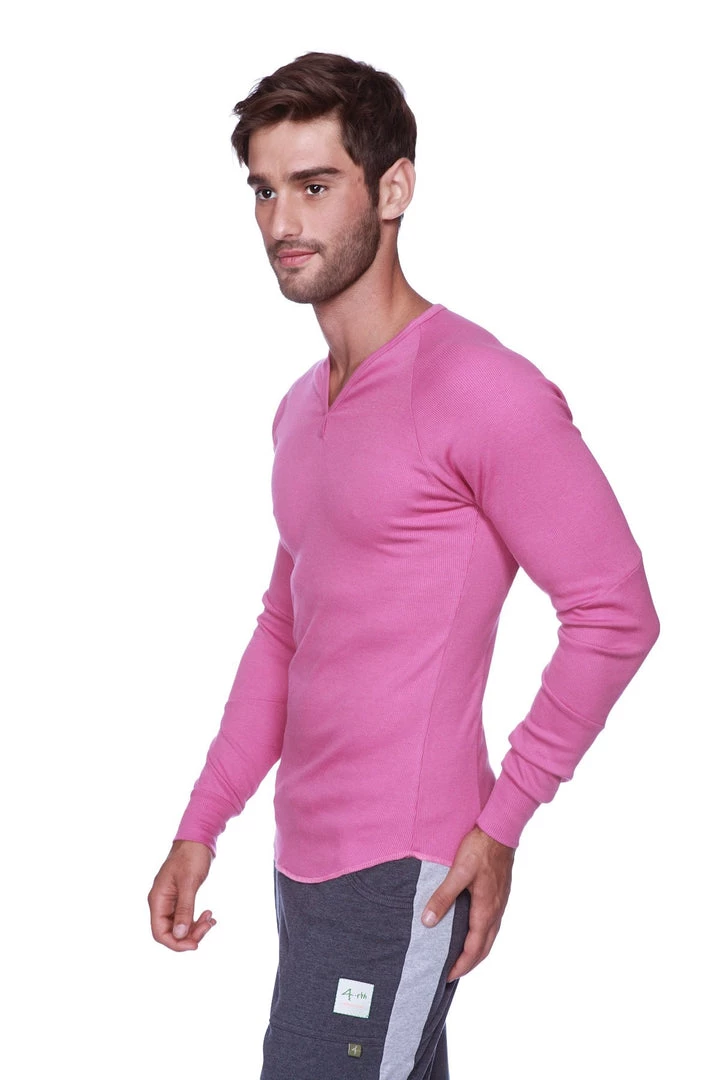 4-rth Thermal V-Neck Long Sleeve (Berry) MEN