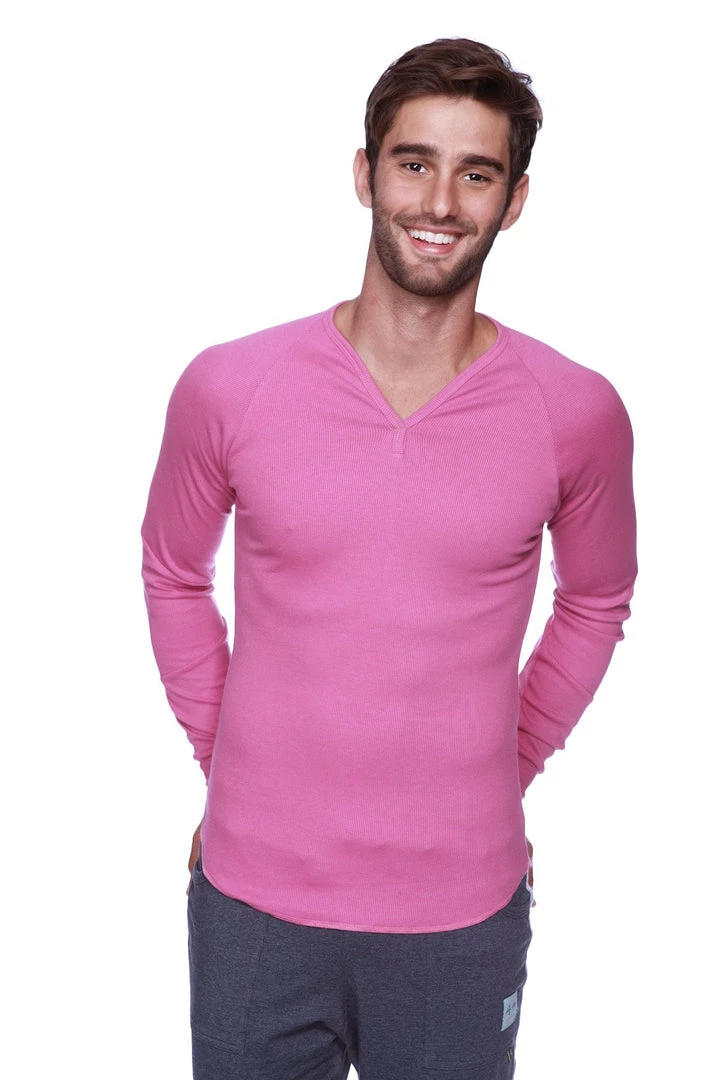 4-rth Thermal V-Neck Long Sleeve (Berry) MEN