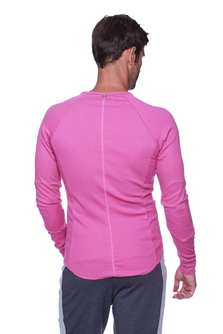 4-rth Thermal V-Neck Long Sleeve (Berry) MEN