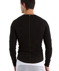 4-rth MEN Thermal V-Neck Long Sleeve (Black)